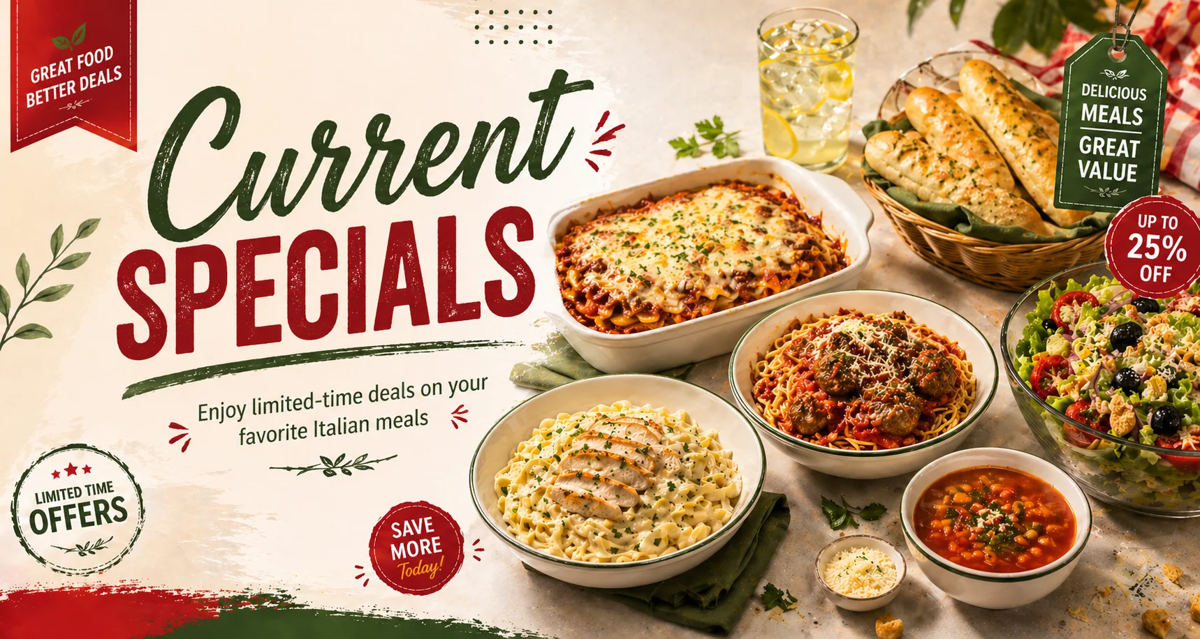 Current Olive Garden Specials