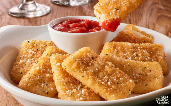 Fried Mozzarella, Appetizer at olive garden