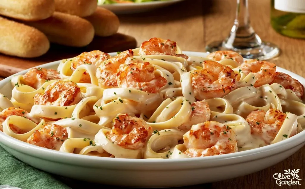 Shrimp Alfredo with Tender shrimp