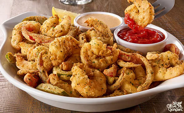 Shrimp Fritto Misto, crispy fried