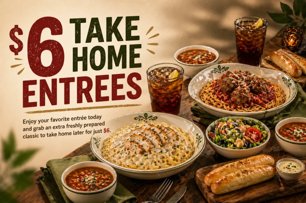 $6 Take Home Entrées at Olive Garden
