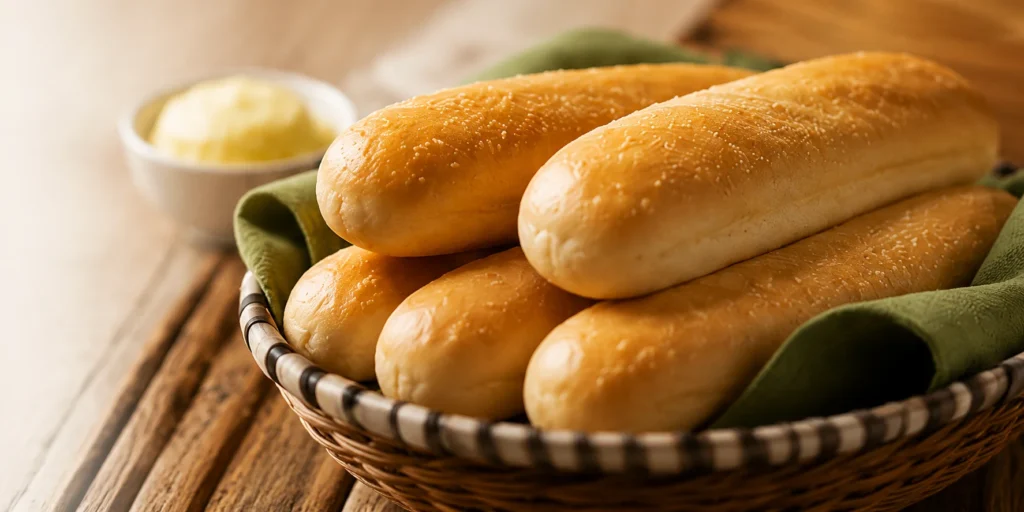 Freshly baked Breadsticks at olive garden
