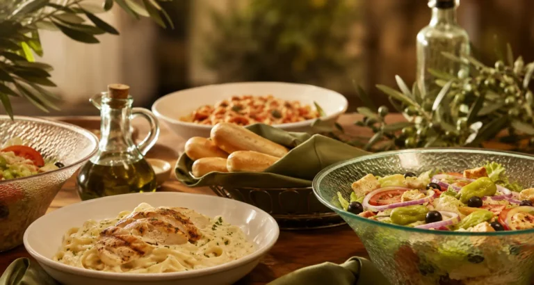 Olive garden pasta menu with updated Price and Calories.