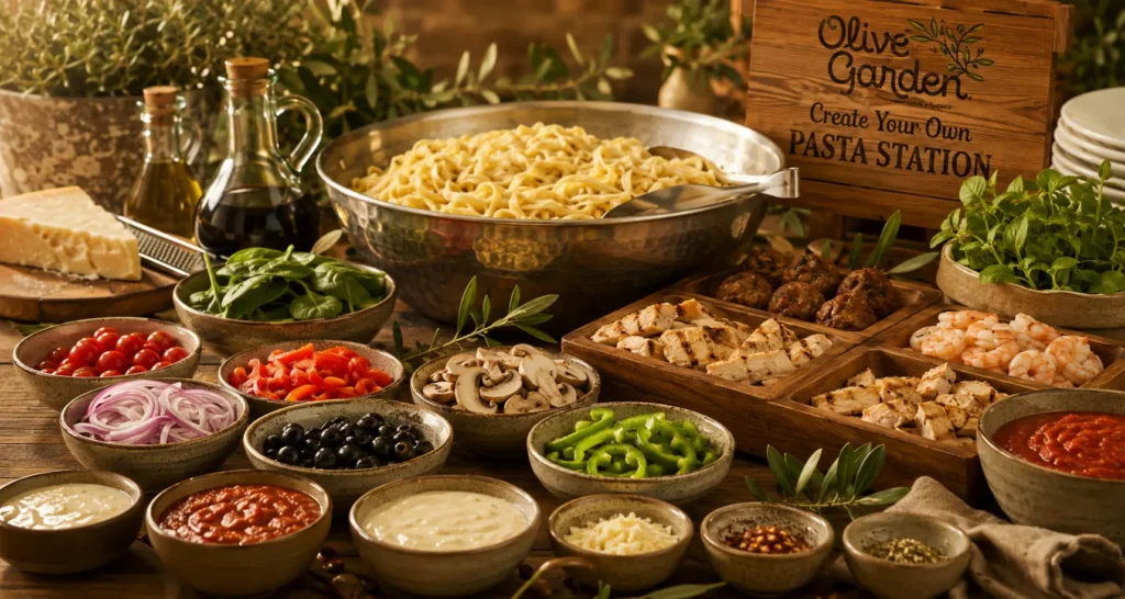 Create Your Own Pasta Station at olive garden
