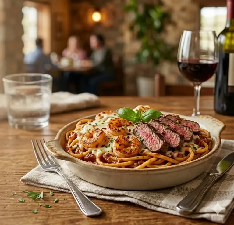 Calabrian Steak & Shrimp Bucatini