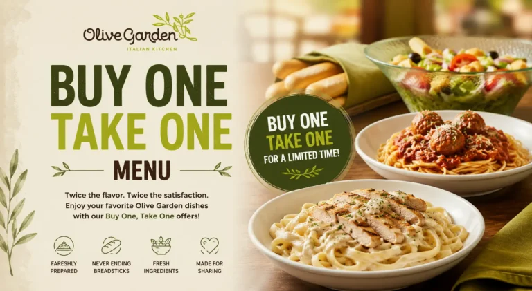 Olive Garden Buy One Take One Menu (2026): Prices, Included Entrées & How the Deal Works