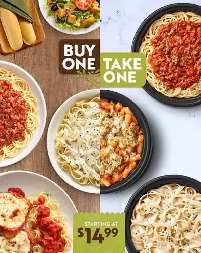 Olive Garden Buy One Take One Menu