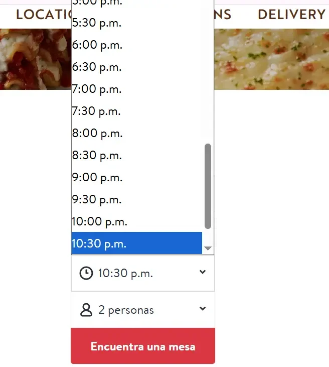 Olive garden reservation time