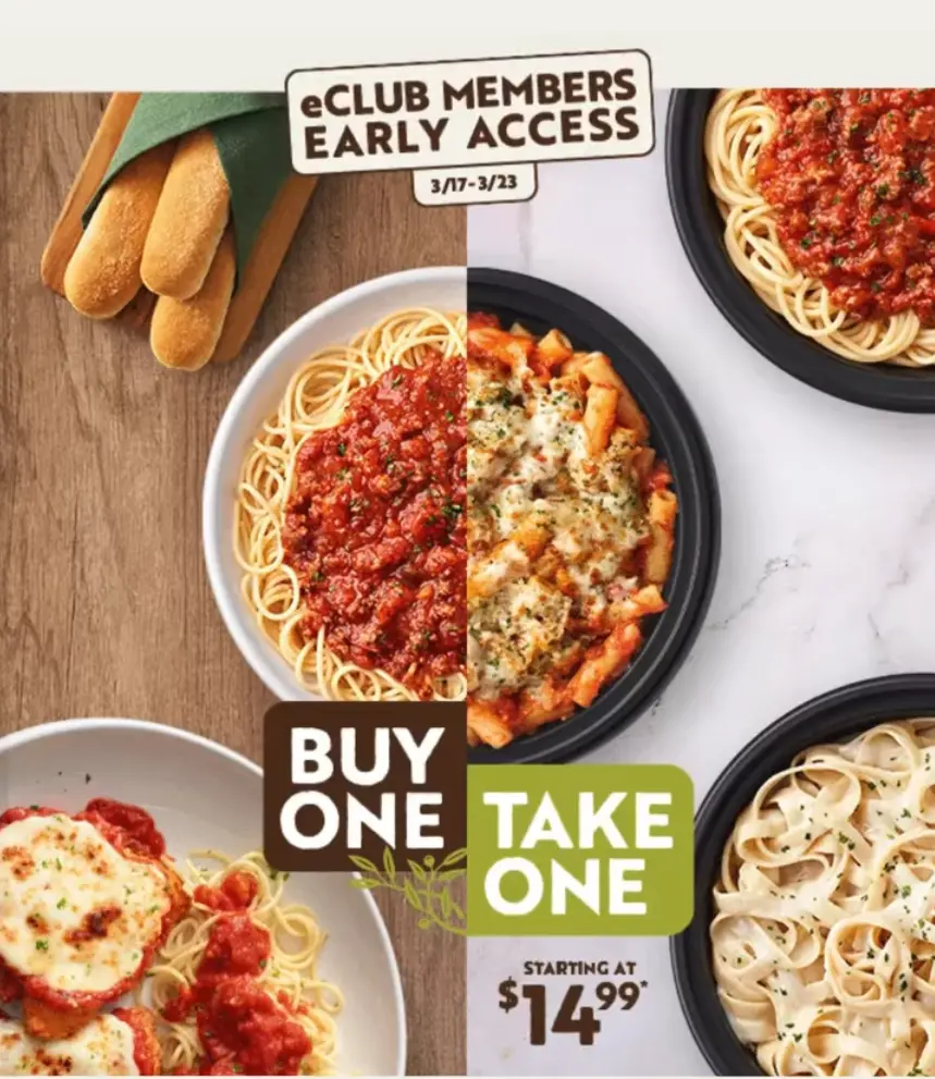 Olive Garden eClub membership