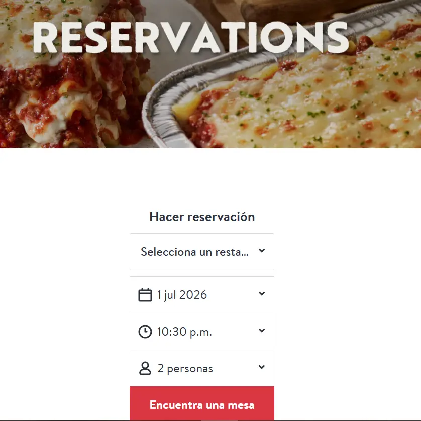 Reserve a Table at Olive Garden