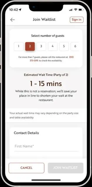 Join olive garden waitlist